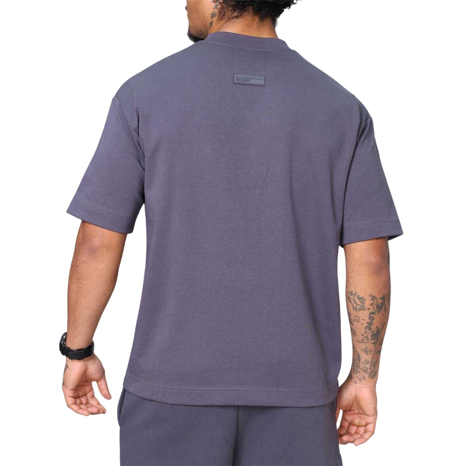 Thunder Grey - Lifestyle - Blank Essentials Mens Cotton Blend Oversized T-Shirt