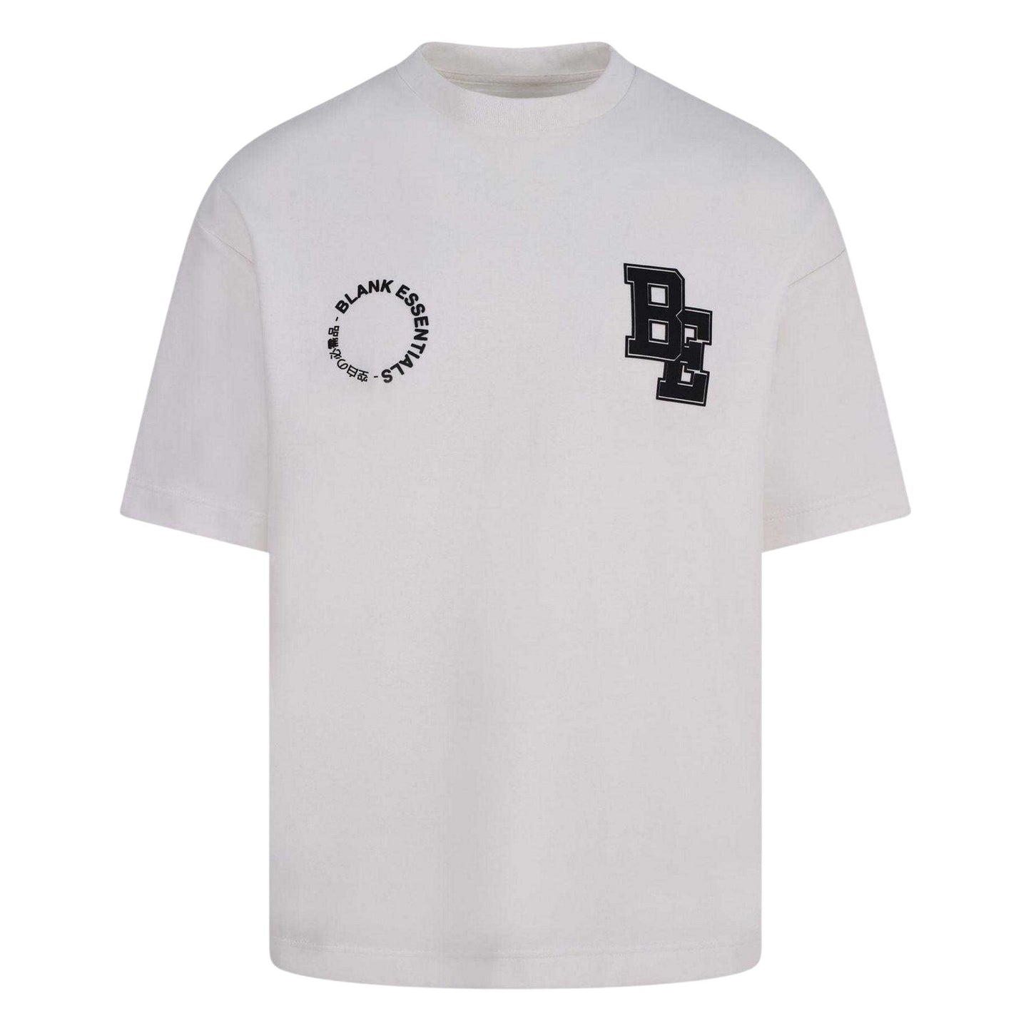 Off White - Front - Blank Essentials Mens Cotton Blend Oversized T-Shirt