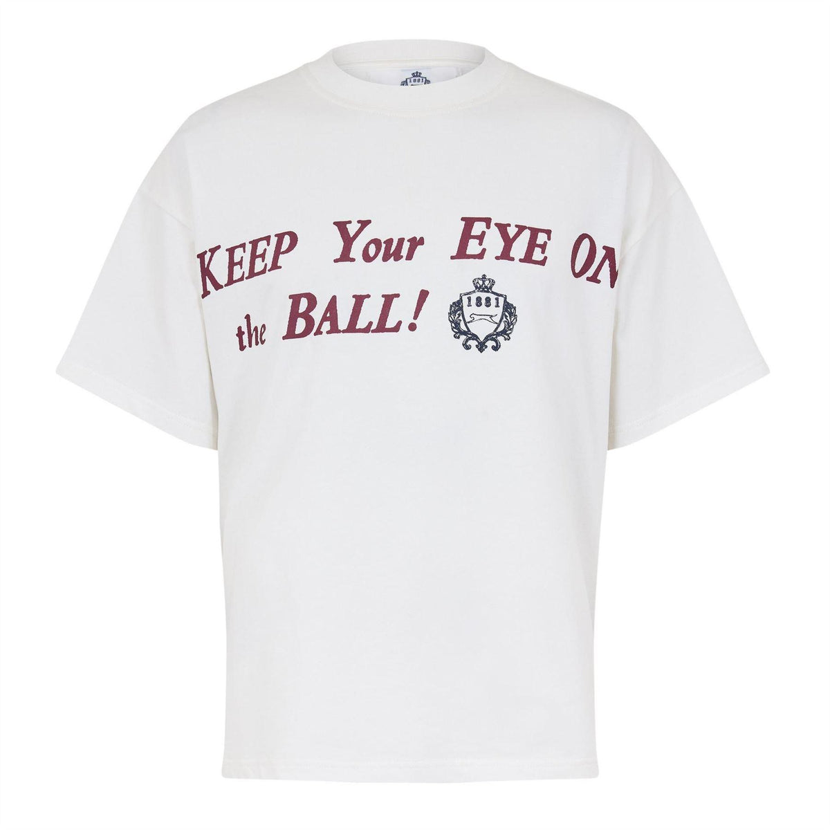 Off White - Front - Slazenger Mens Court Heavy Cotton Boxy T-Shirt
