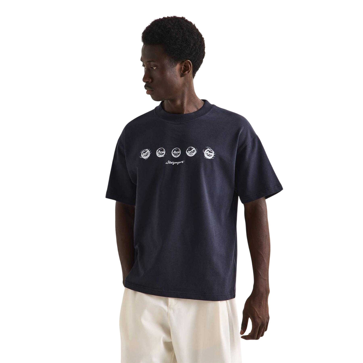 Dark Navy - Side - Slazenger Mens Court Tennis T-Shirt