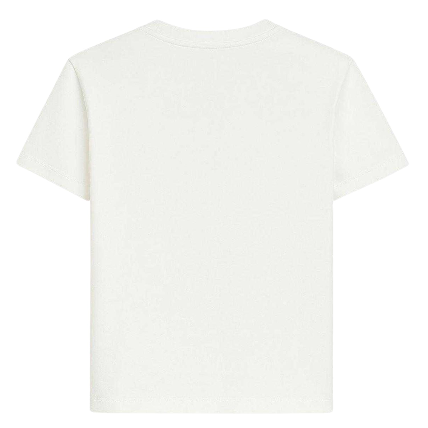 White - Back - Roberto Cavalli Childrens-Kids Logo Regular Short-Sleeved T-Shirt