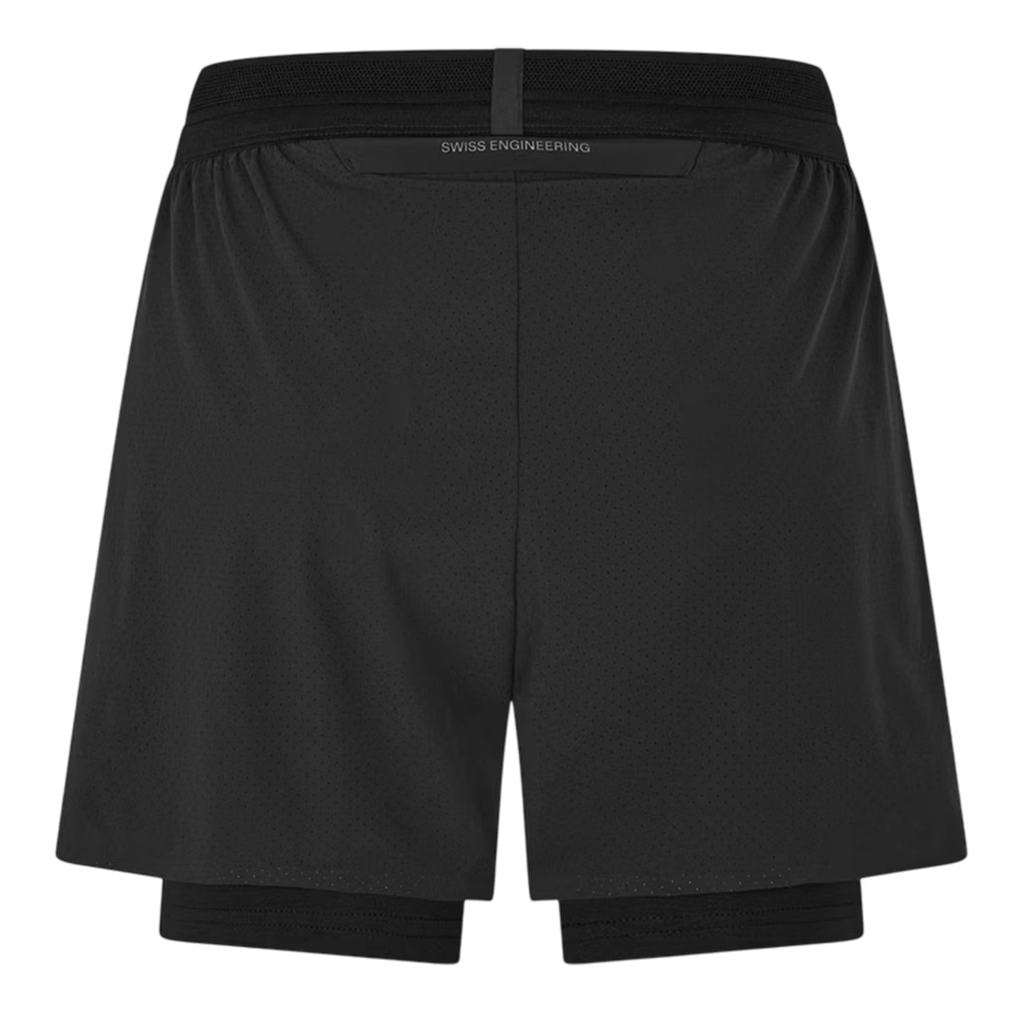 Black - Back - On Running Womens-Ladies Performance 2 in 1 Running Shorts