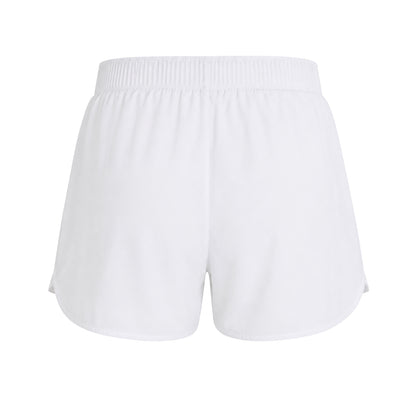 White - Back - Adidas Womens-Ladies Wimbledon Tennis Shorts