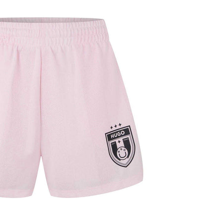 Pastel Pink - Side - Hugo Mens Nila B Game Day Side Stripe Football Shorts