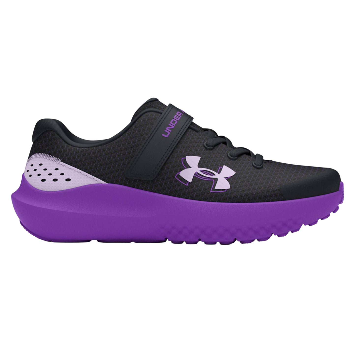 Black - Back - Under Armour Childrens-Kids Pre-School Surge 4 Running Trainers