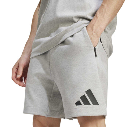 Medium Heather Grey - Side - Adidas Mens Z.N.E. Logo Shorts