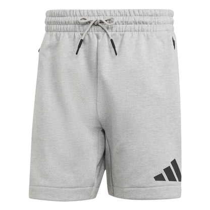 Medium Heather Grey - Front - Adidas Mens Z.N.E. Logo Shorts