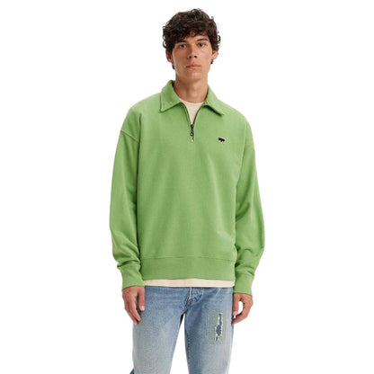 Jade Green - Side - Levis Mens Skate Embroidered Logo Regular Sweatshirt