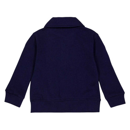 Navy - Back - Ralph Lauren Childrens-Kids Quarter Zip Regular Sweatshirt