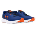Blue - Front - Under Armour Childrens-Kids Pre-School Rogue 4 Running Trainers