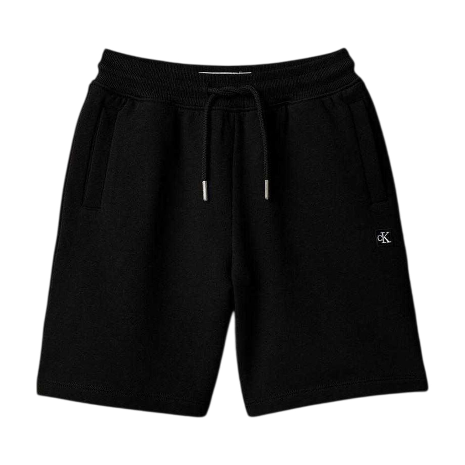 Black - Front - Calvin Klein Childrens-Kids Jeans Embroidered Logo Shorts