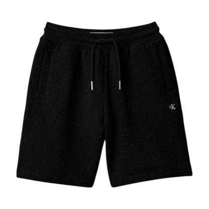 Black - Front - Calvin Klein Childrens-Kids Jeans Embroidered Logo Shorts