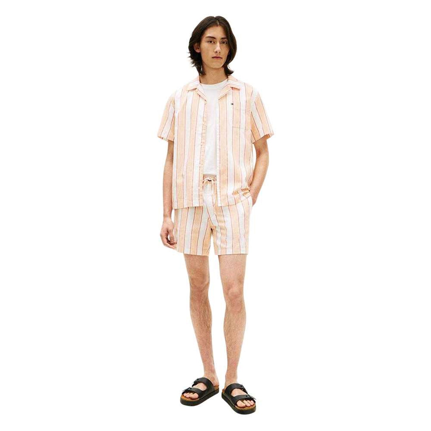 Orange - Lifestyle - Tommy Hilfiger Mens Woven Striped Shorts