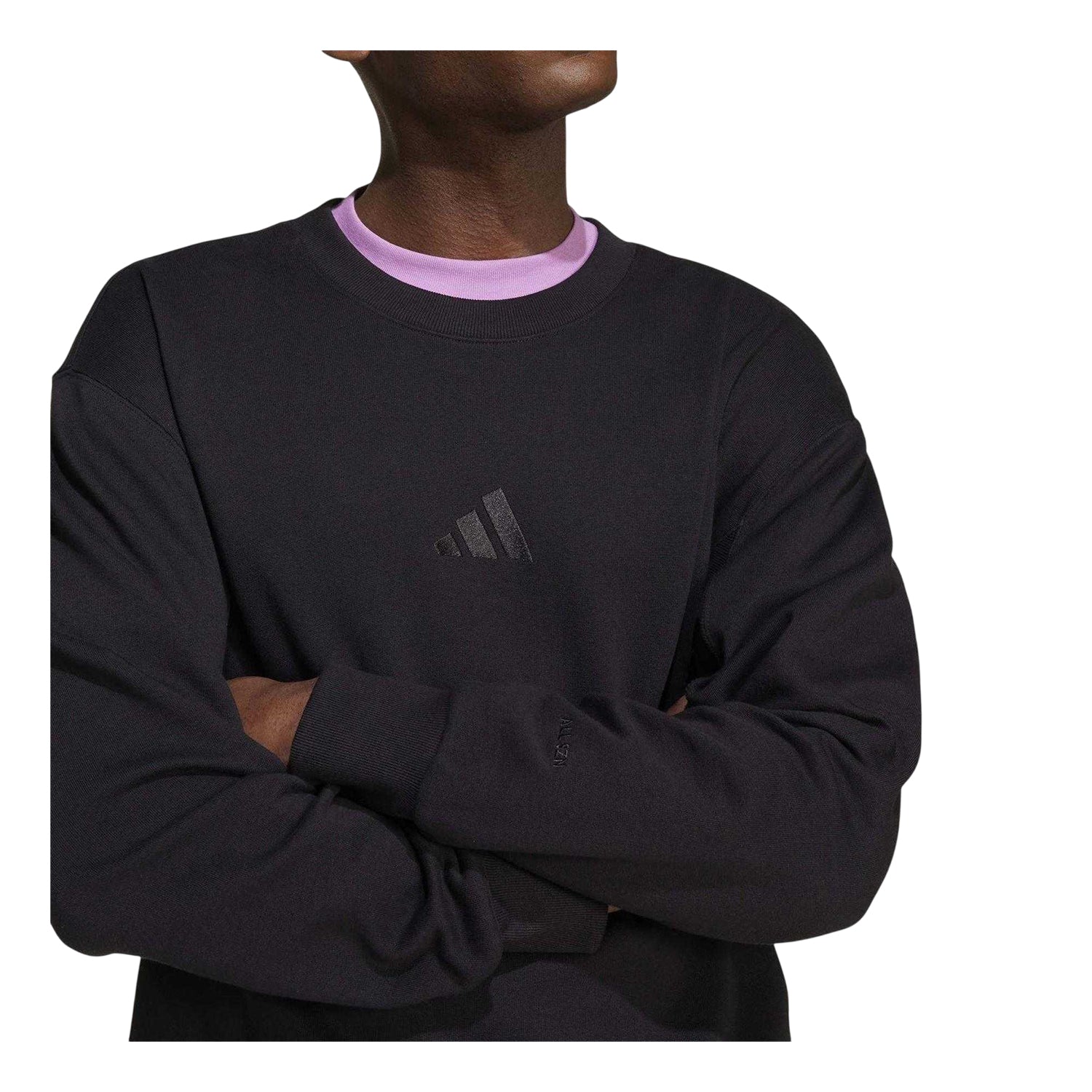 Black - Side - Adidas Mens Crew Neck Sweatshirt