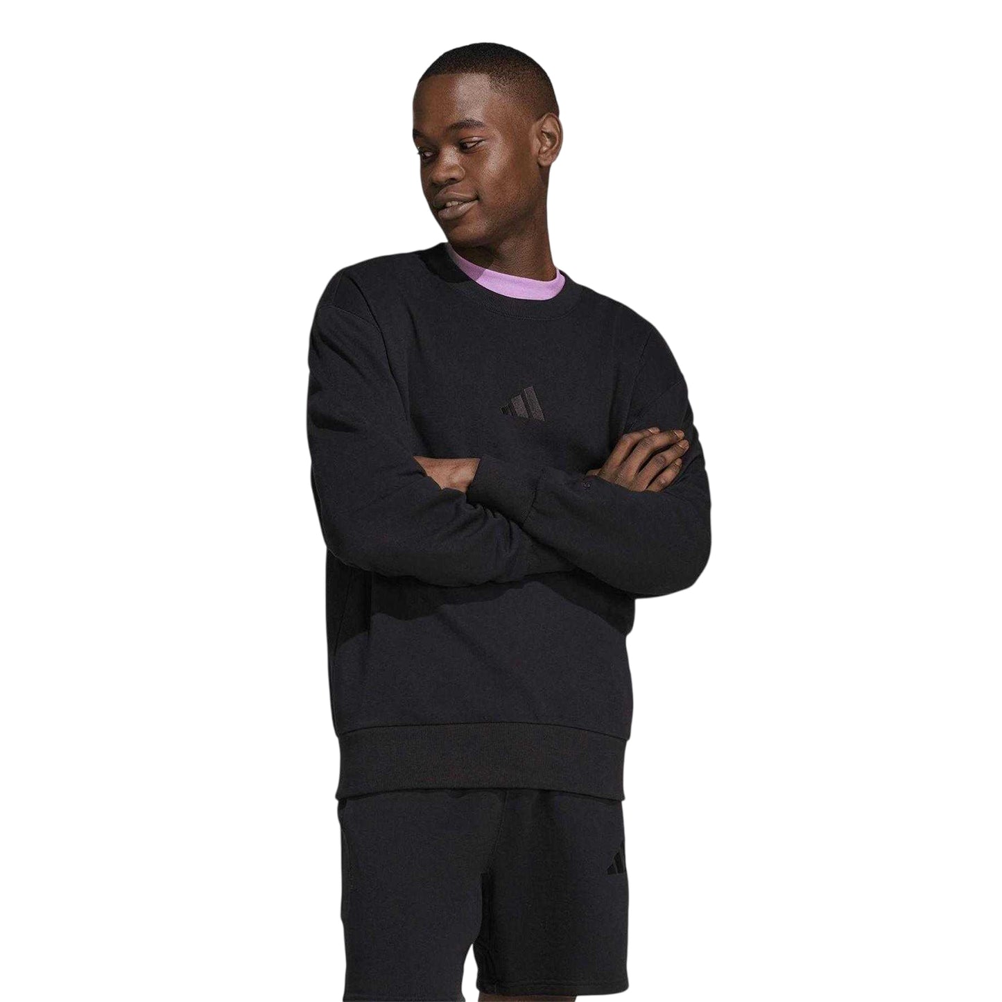 Black - Lifestyle - Adidas Mens Crew Neck Sweatshirt