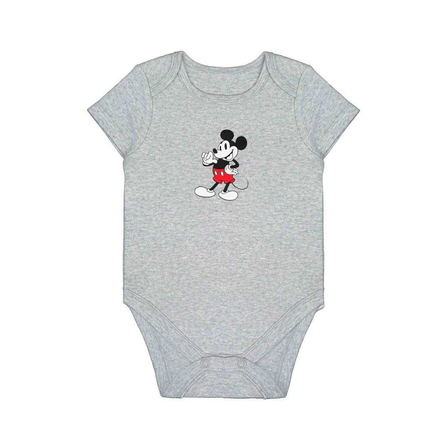 Blue-Grey-White - Lifestyle - Disney Baby Mickey Mouse Cotton Bodysuit (Pack of 5)