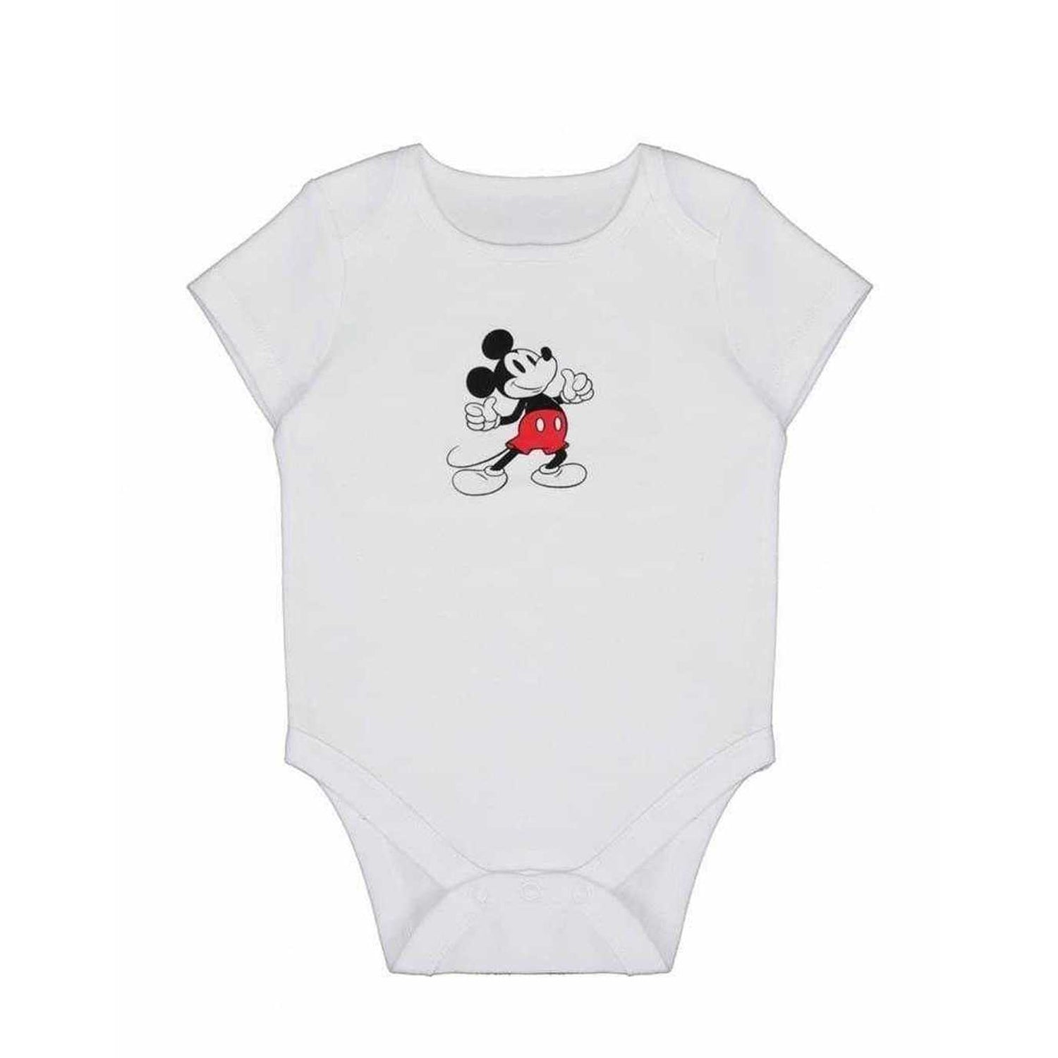 Blue-Grey-White - Pack Shot - Disney Baby Mickey Mouse Cotton Bodysuit (Pack of 5)
