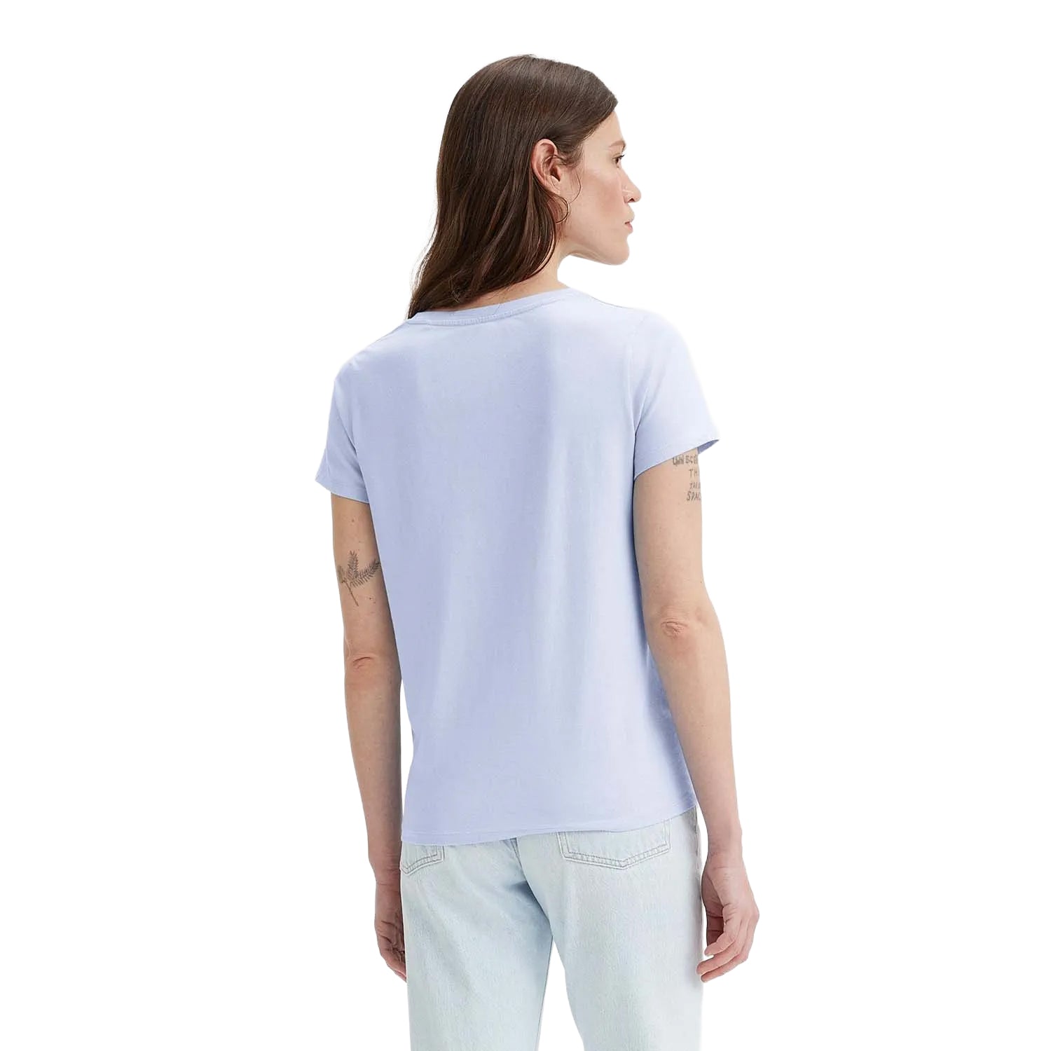 Light Blue - Back - Levis Womens-Ladies The Perfect V Neck T-Shirt