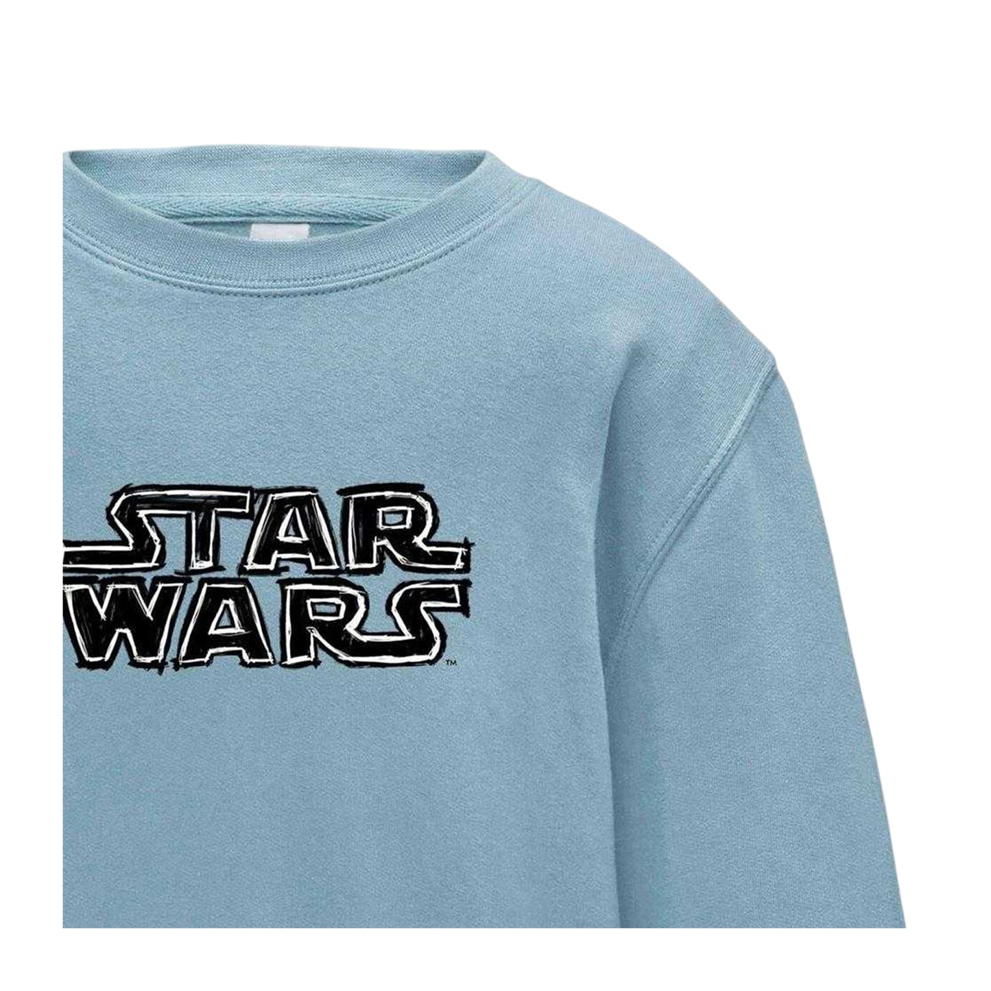 Blue - Side - Star Wars Childrens-Kids Logo Sweatshirt