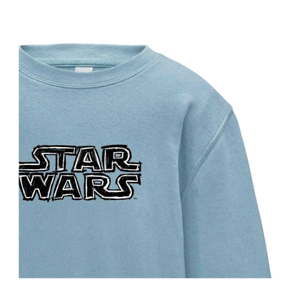 Blue - Side - Star Wars Childrens-Kids Logo Sweatshirt