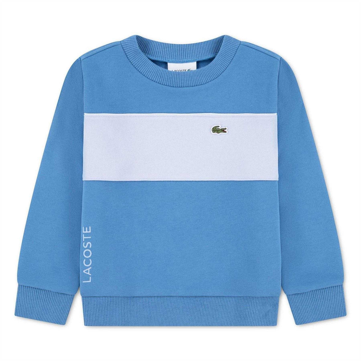 Blue - Front - Lacoste Childrens-Kids Colour Block Sweatshirt