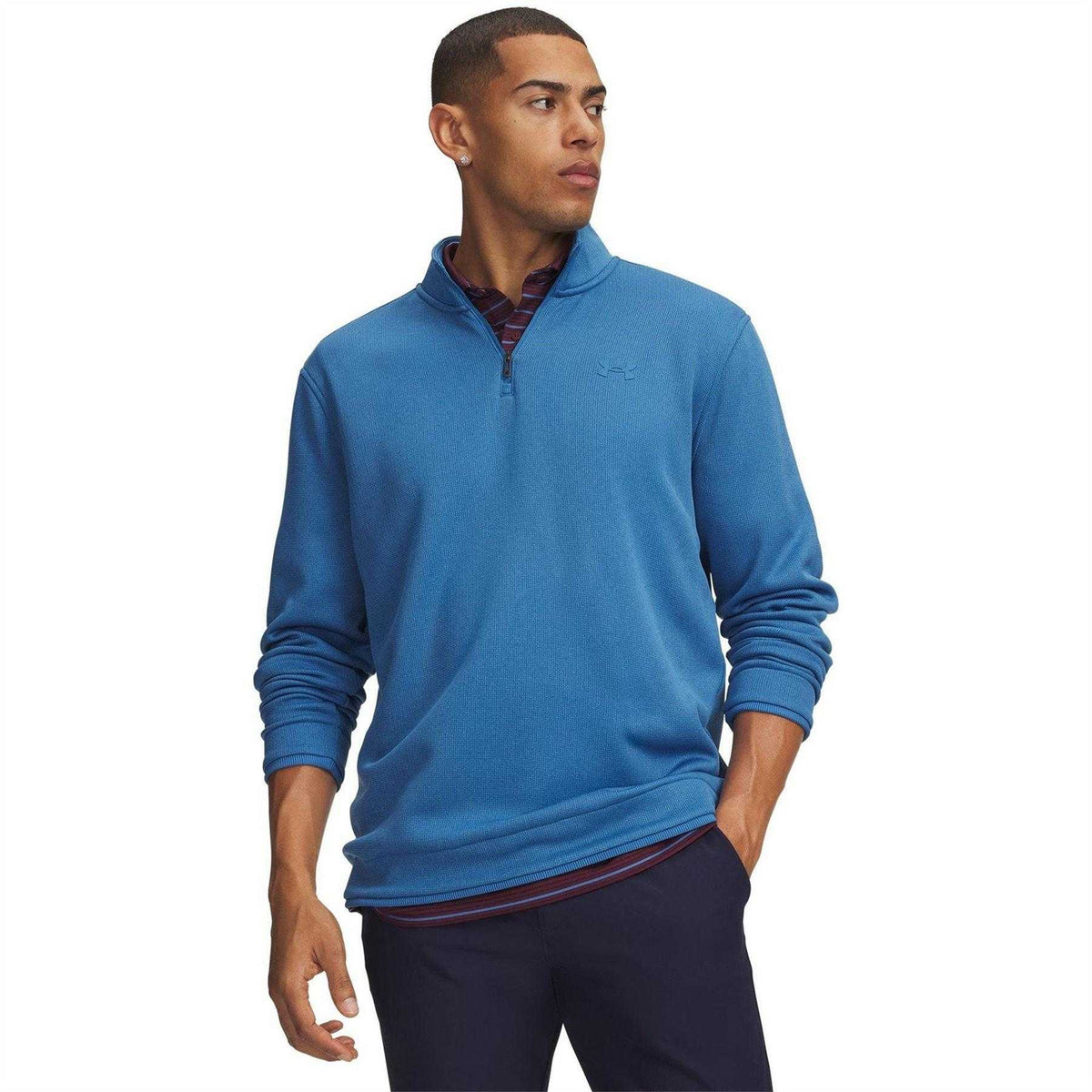 Aegean Blue - Front - Under Armour Mens Sweater Top