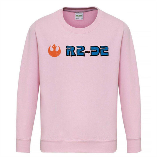 Pink - Front - Star Wars Childrens-Kids R2-D2 R2-D2 Sweatshirt