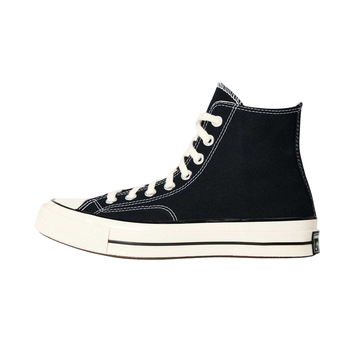 Black-Egret - Back - Converse Womens-Ladies All Star Ox 70 Canvas High Top Trainers