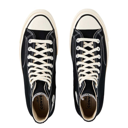 Black-Egret - Side - Converse Womens-Ladies All Star Ox 70 Canvas High Top Trainers