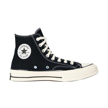 Black-Egret - Front - Converse Womens-Ladies All Star Ox 70 Canvas High Top Trainers