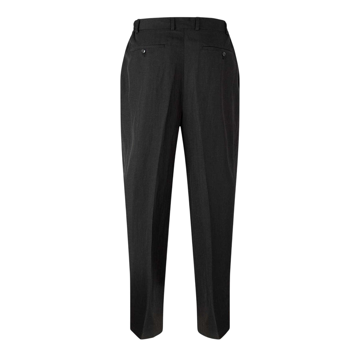 Black - Back - MKI MIYUKI ZOKU Mens Pleated Suit Trousers