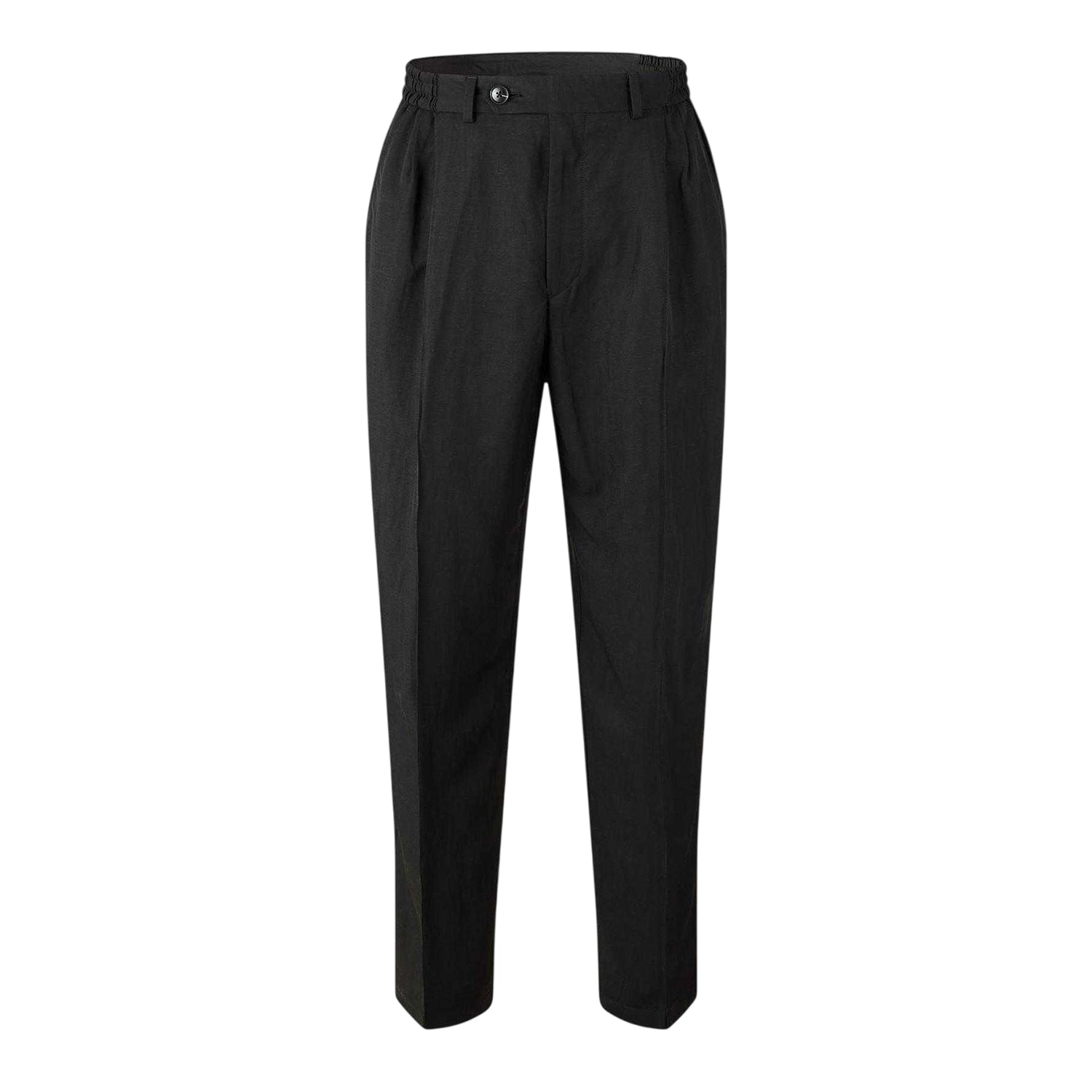 Black - Front - MKI MIYUKI ZOKU Mens Pleated Suit Trousers