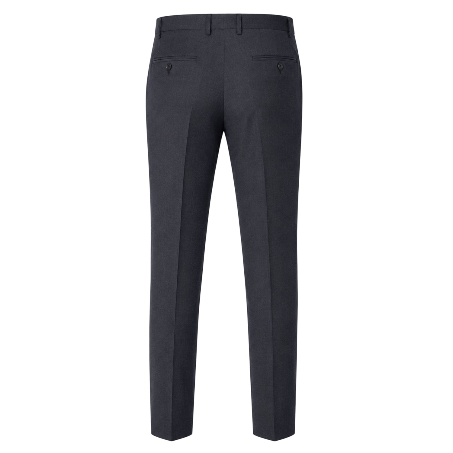Grey - Back - Boss Mens T-Lone LC Virgin Wool Tailored Trousers
