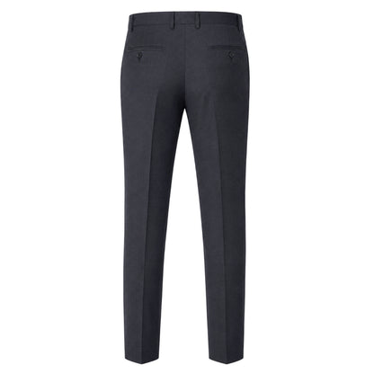 Grey - Back - Boss Mens T-Lone LC Virgin Wool Tailored Trousers