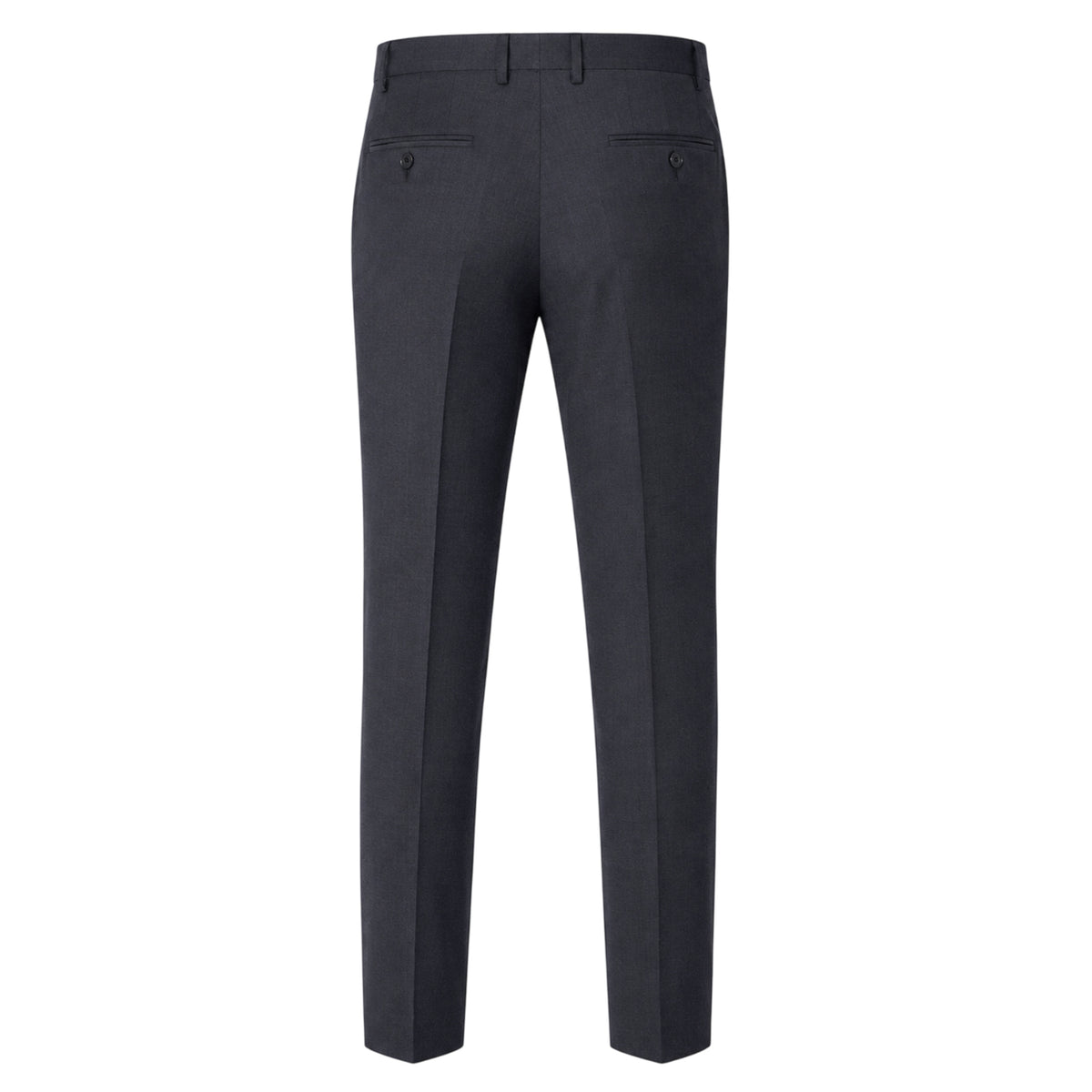 Grey - Back - Boss Mens T-Lone LC Virgin Wool Tailored Trousers