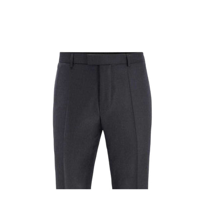 Grey - Side - Boss Mens T-Lone LC Virgin Wool Tailored Trousers
