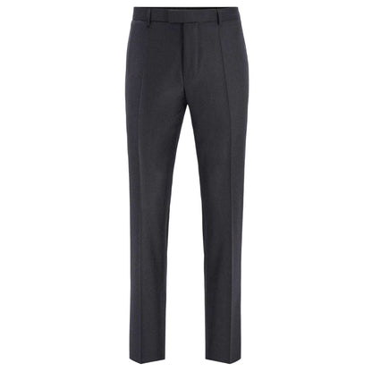 Grey - Front - Boss Mens T-Lone LC Virgin Wool Tailored Trousers