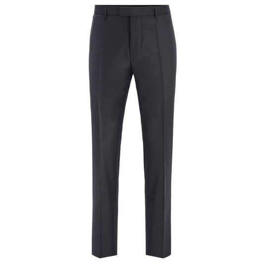 Grey - Front - Boss Mens T-Lone LC Virgin Wool Tailored Trousers