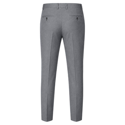 Dark Blue - Back - Boss Mens Kane Plain Straight Leg Trousers