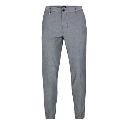 Dark Blue - Front - Boss Mens Kane Plain Straight Leg Trousers