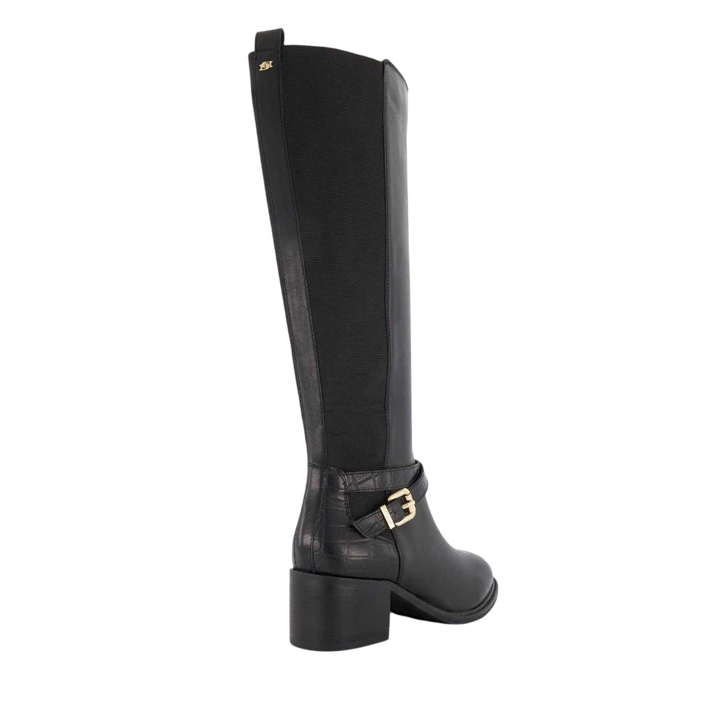 Black - Back - Dune London Womens-Ladies Tildy Elasticated Knee-High Boots