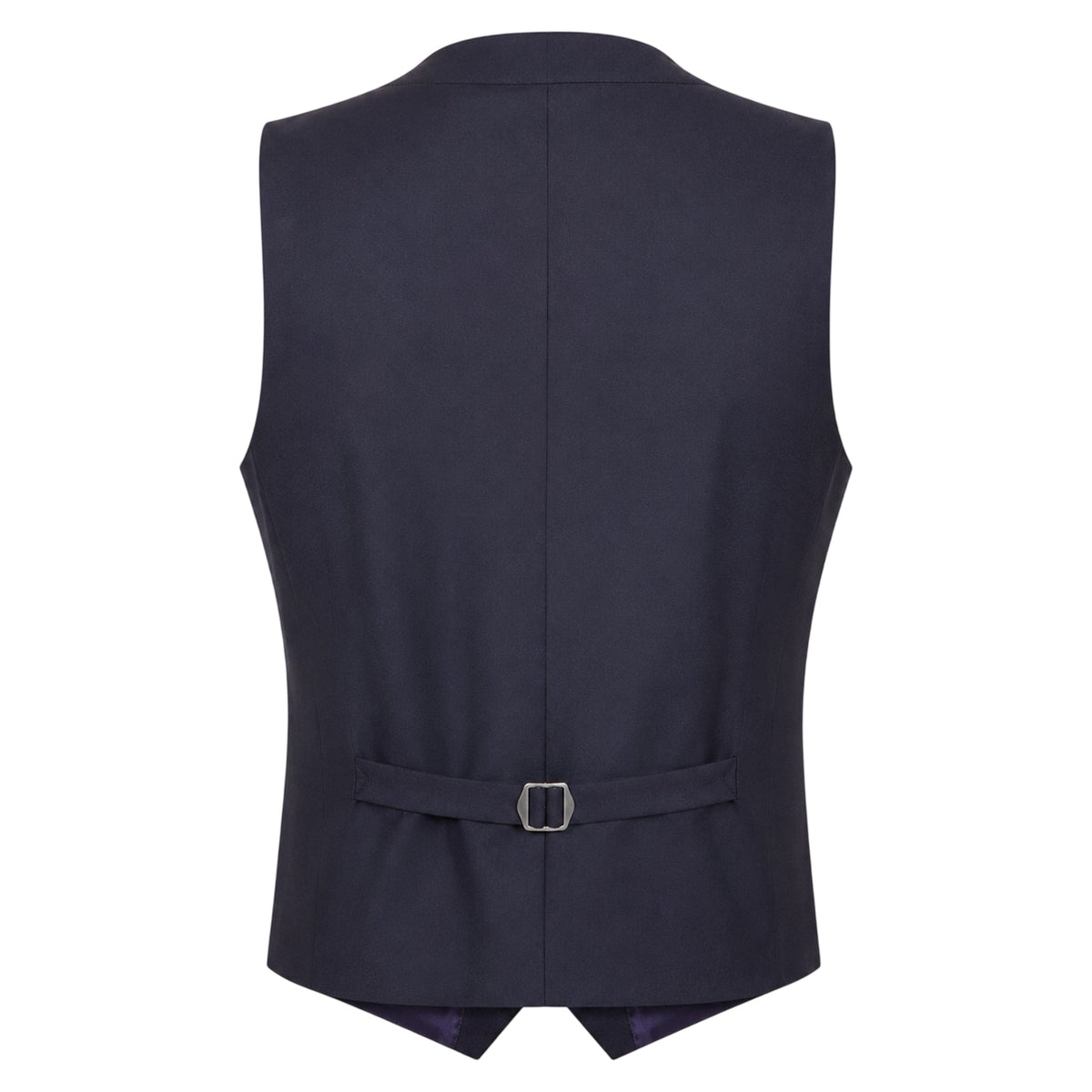 Navy - Back - Boss Mens L-Harversvest Tailored Waistcoat