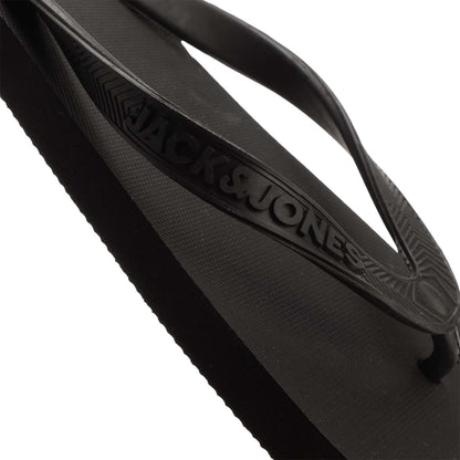 Black-Dark Grey - Pack Shot - Jack And Jones Mens Basic EVA Flip Flops
