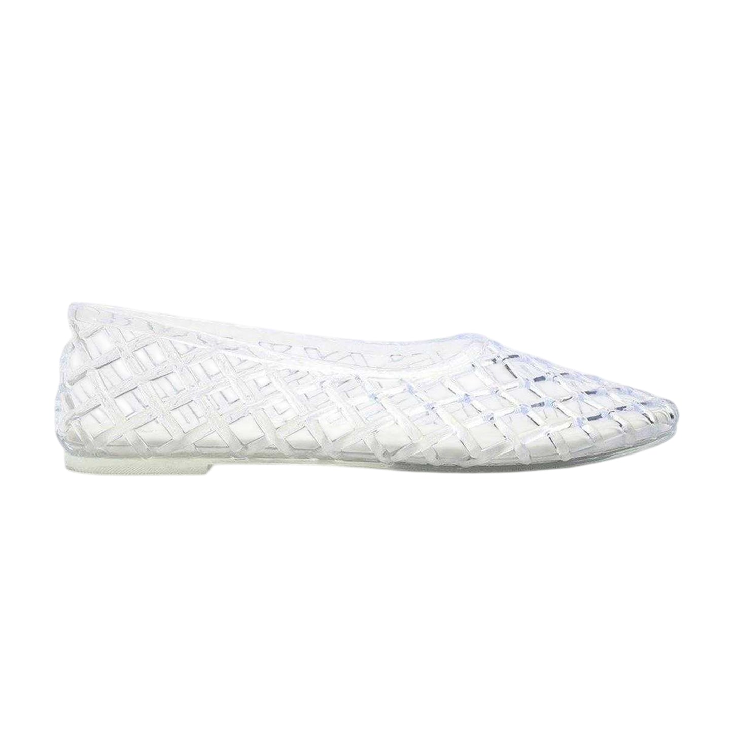 White - Front - Where´s That From Womens-Ladies Clear Jelly Ballet Flats