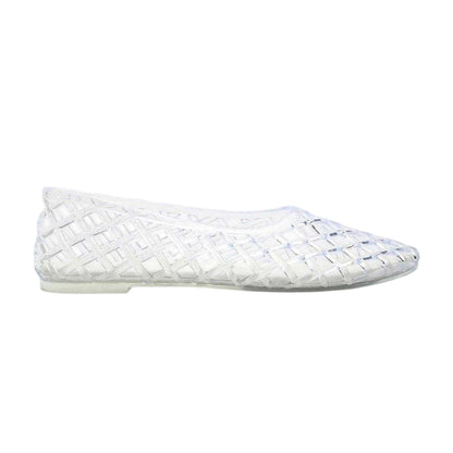 White - Front - Where´s That From Womens-Ladies Clear Jelly Ballet Flats