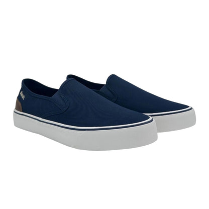 Navy - Side - Bench Womens-Ladies Dalton Canvas Platform Pumps