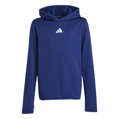 Dark Blue - Front - Adidas Childrens-Kids Logo Hoodie