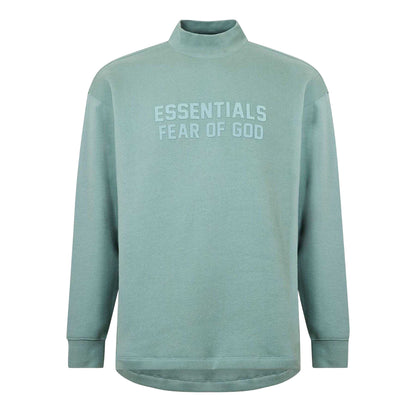 Green - Front - Fear Of God Essentials Mens Logo Crew Neck Sweatshirt