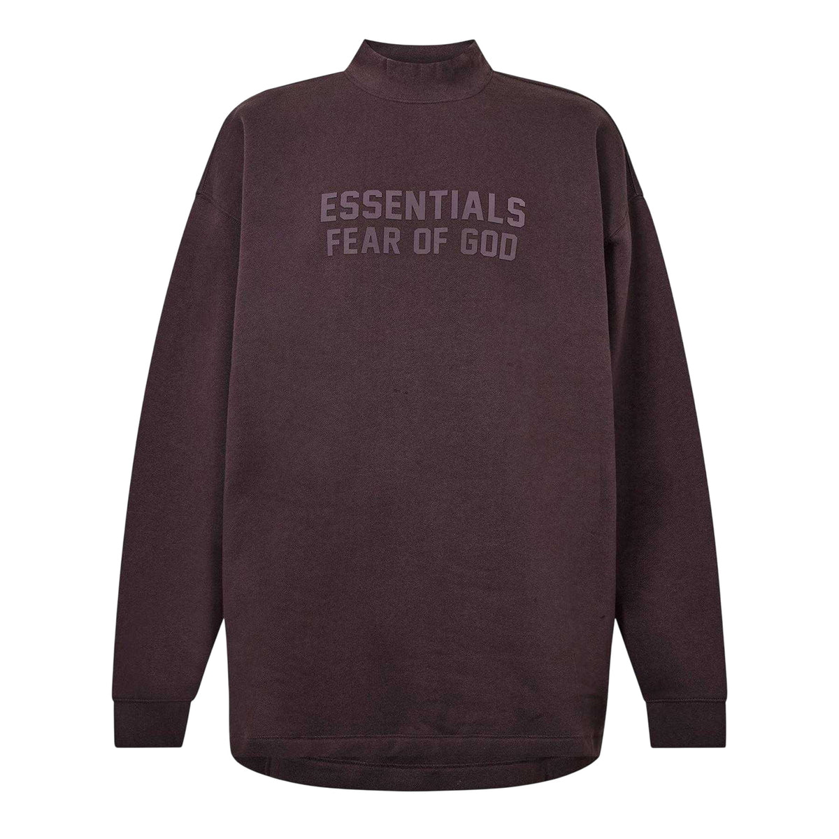 Plum - Front - Fear Of God Essentials Mens Logo Crew Neck Sweatshirt