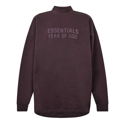 Plum - Front - Fear Of God Essentials Mens Logo Crew Neck Sweatshirt